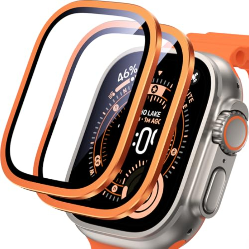 2PCS HD Metal Tempered Glass F - Smartwatch Straps & Accessories review and price