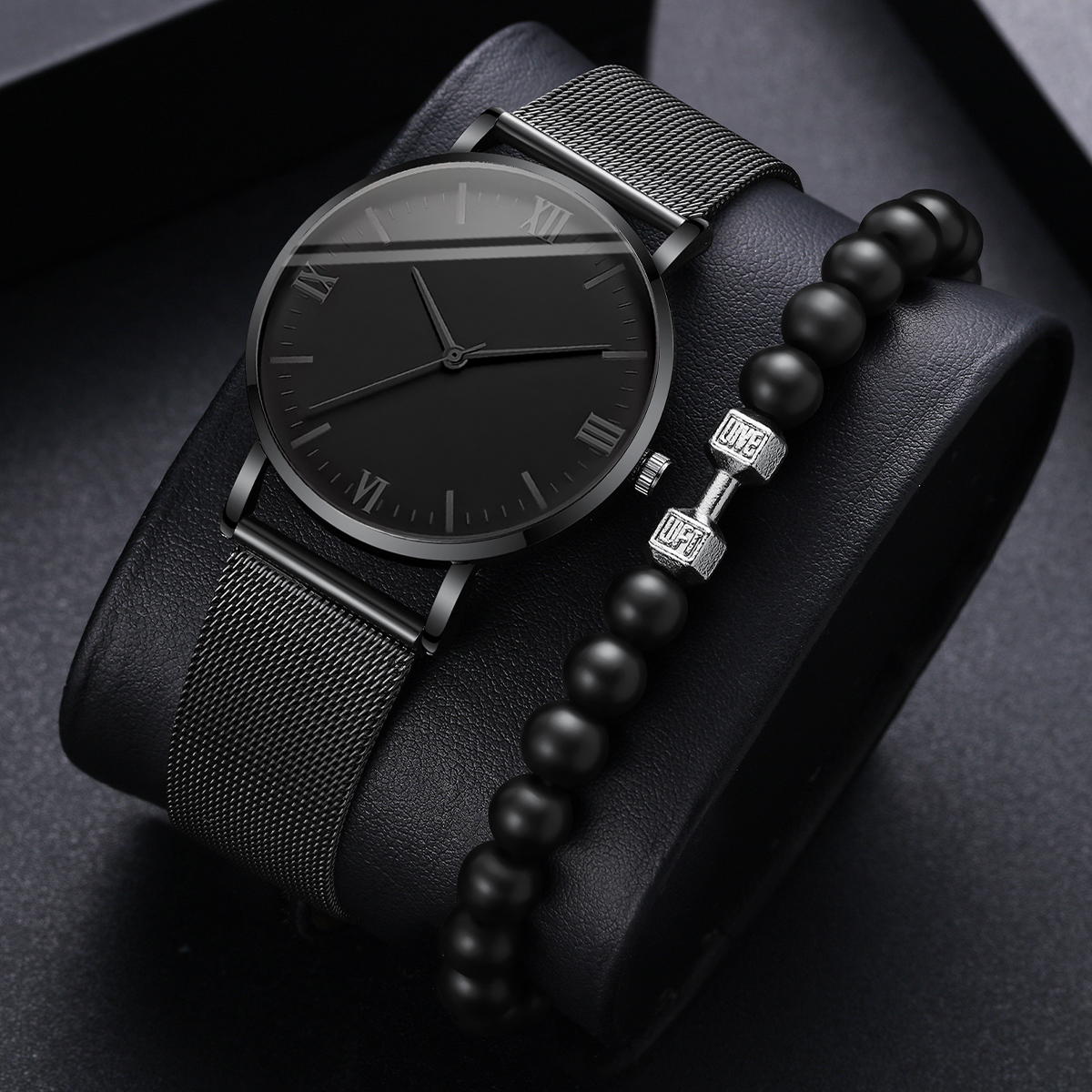 2PCS Men's Watch Fashion Roma  - Stainless Mesh Band review and price