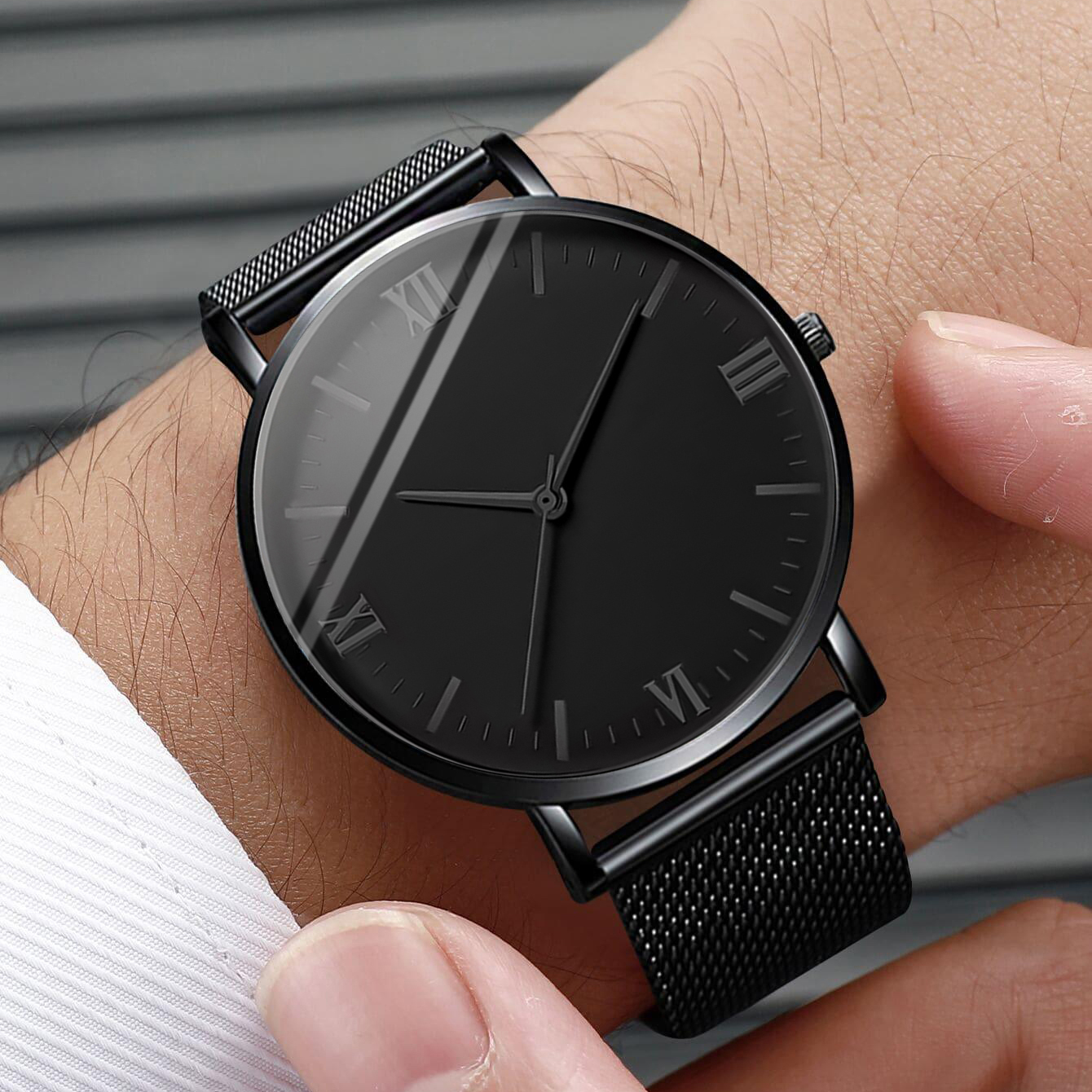 2PCS Men's Watch Fashion Roma  - Stainless Mesh Band review and price