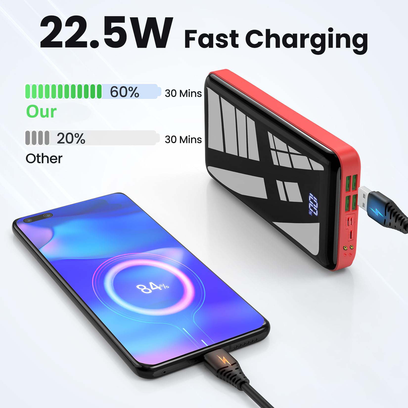Portable Charger 30000mah Powe - Watch Charger Cable review and price