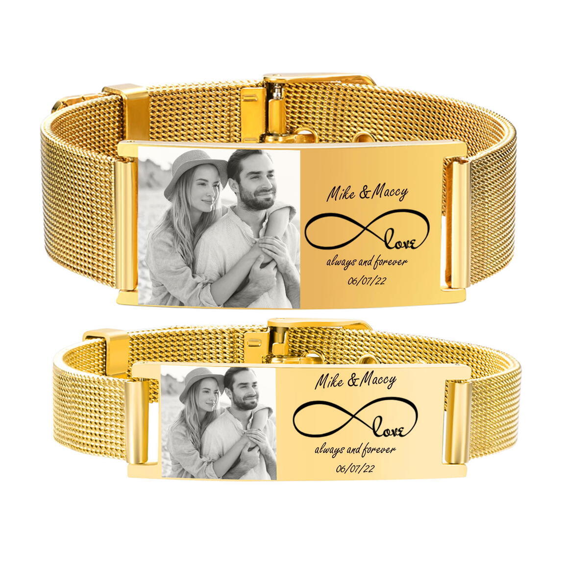 Personalized Photo Bracelet, S - Stainless Mesh Band review and price