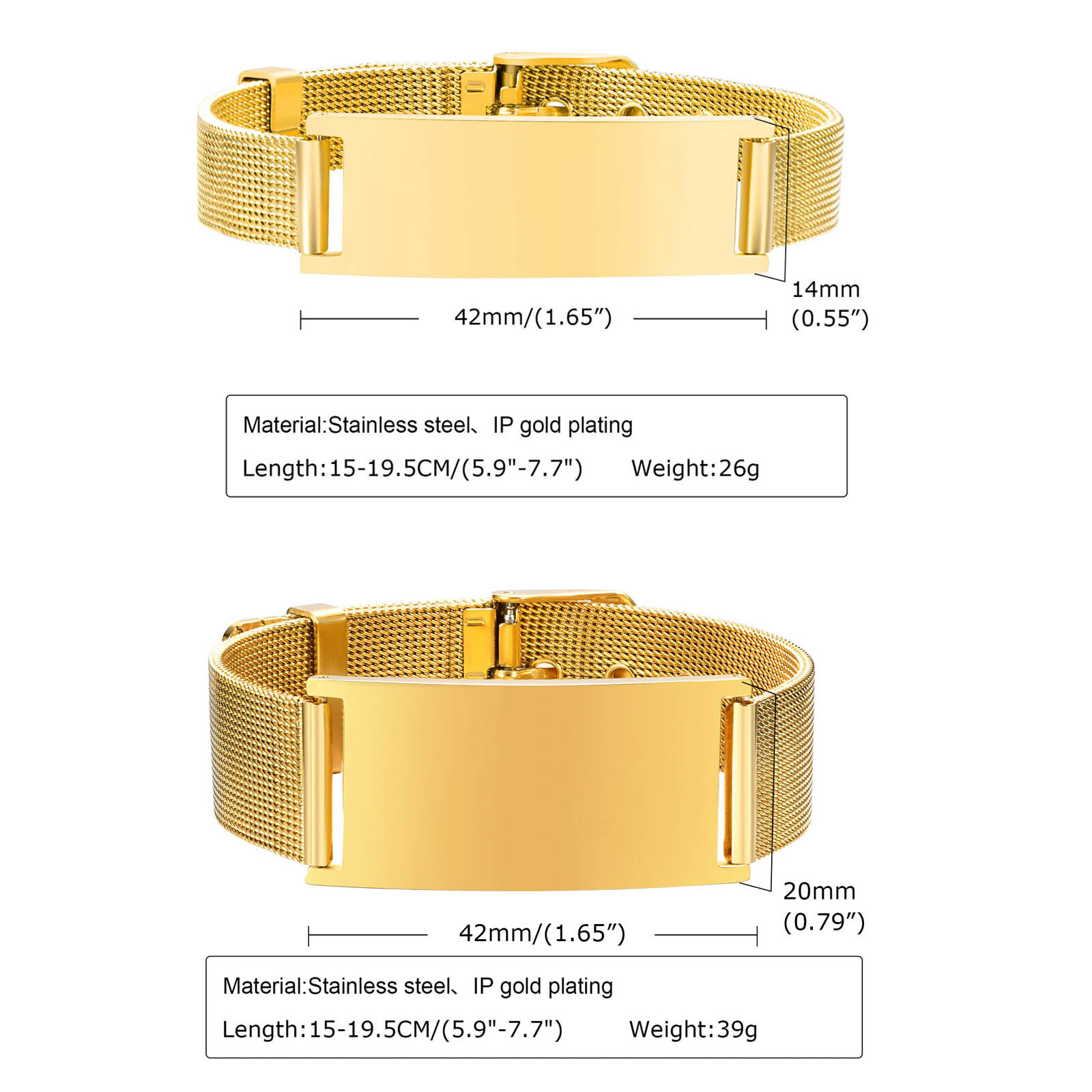 Personalized Photo Bracelet, S - Stainless Mesh Band review and price