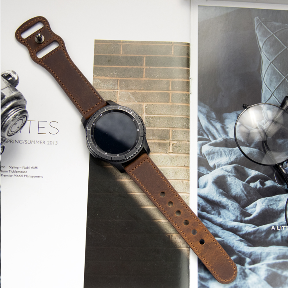 20mm 22mm Genuine Leather Watc - Smartwatch Accessories Shop review and price