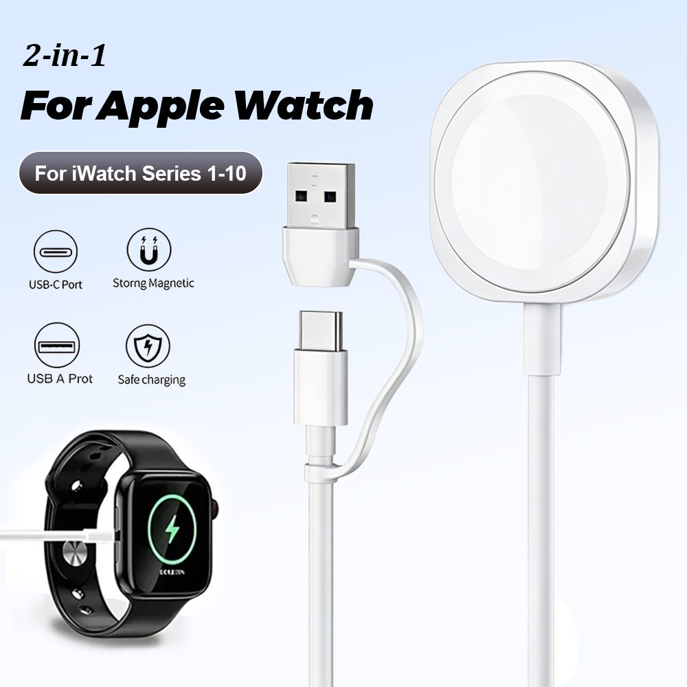 2 in 1 Magnetic Wireless USB A - Watch Charger Cable review and price