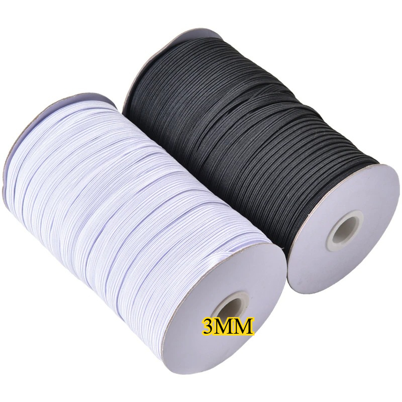 White Black 3mm Flat Elastic B - Milanaise Mesh Band review and price