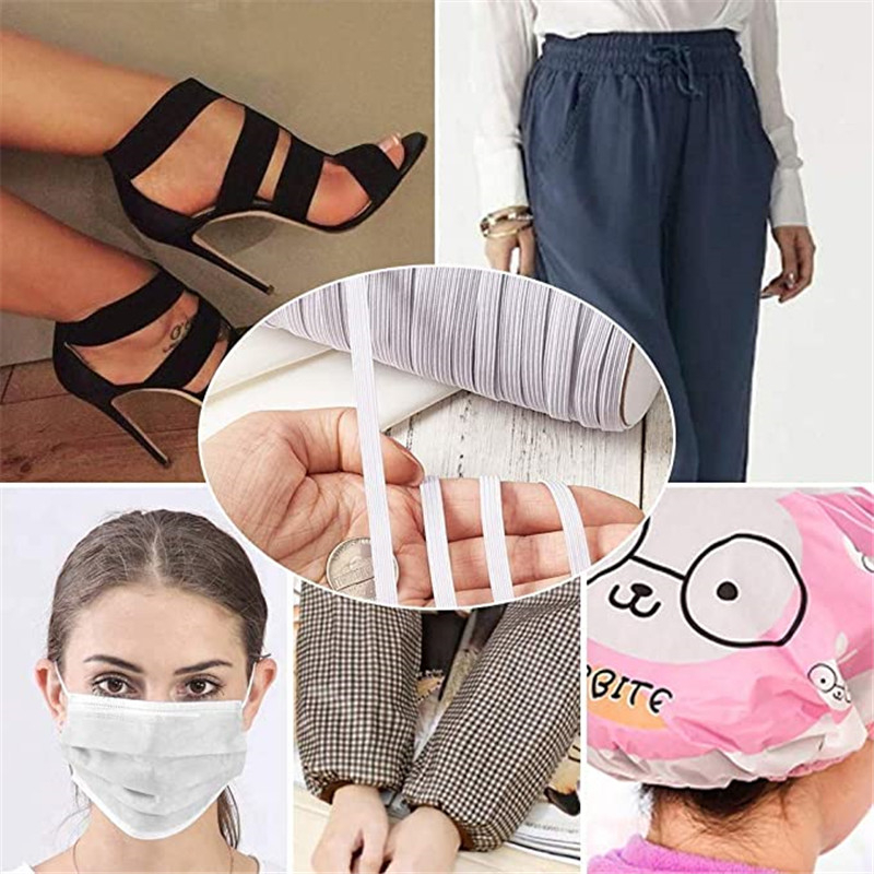 White Black 3mm Flat Elastic B - Milanaise Mesh Band review and price
