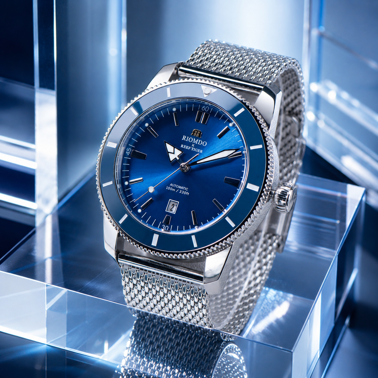 RIOMDO&RF Luxury Brand Men's A - Stainless Mesh Band review and price