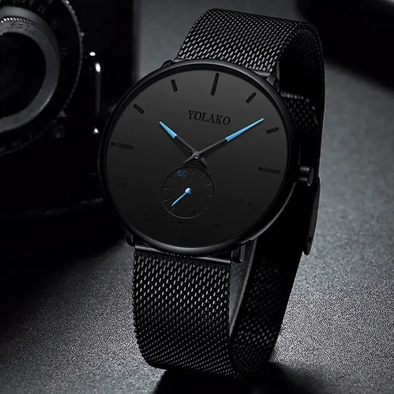 YOLAKO Mens Fashion Minimalist - Stainless Mesh Band review and price