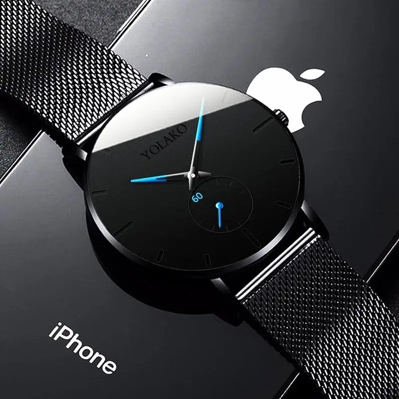 YOLAKO Mens Fashion Minimalist - Stainless Mesh Band review and price