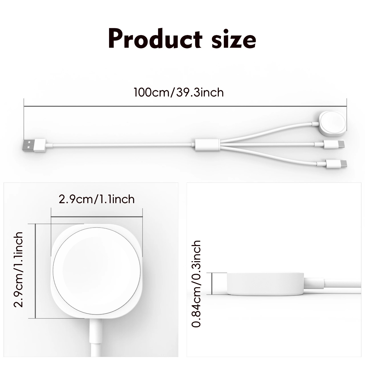 3 in 1  Magnetic Watch Charger - Watch Charger Cable review and price