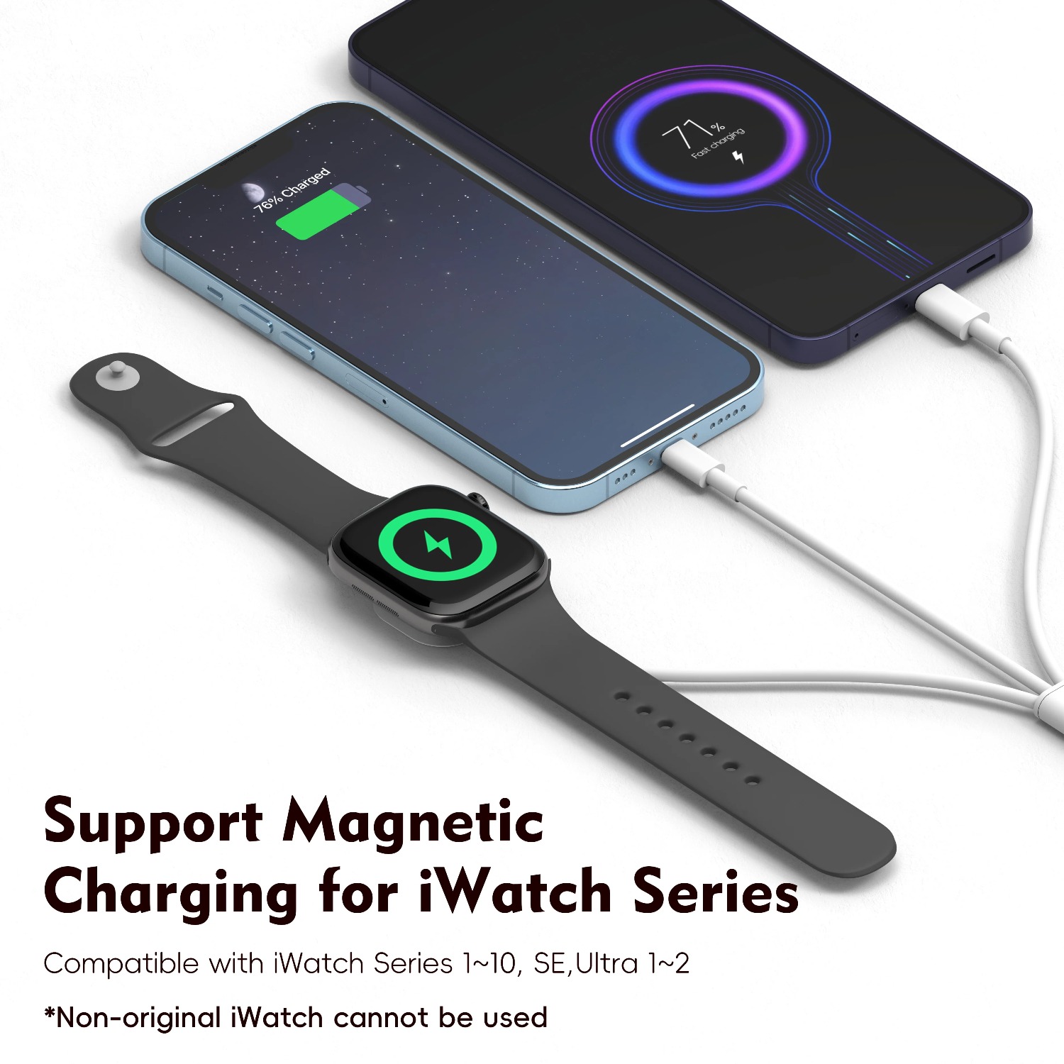3 in 1  Magnetic Watch Charger - Watch Charger Cable review and price