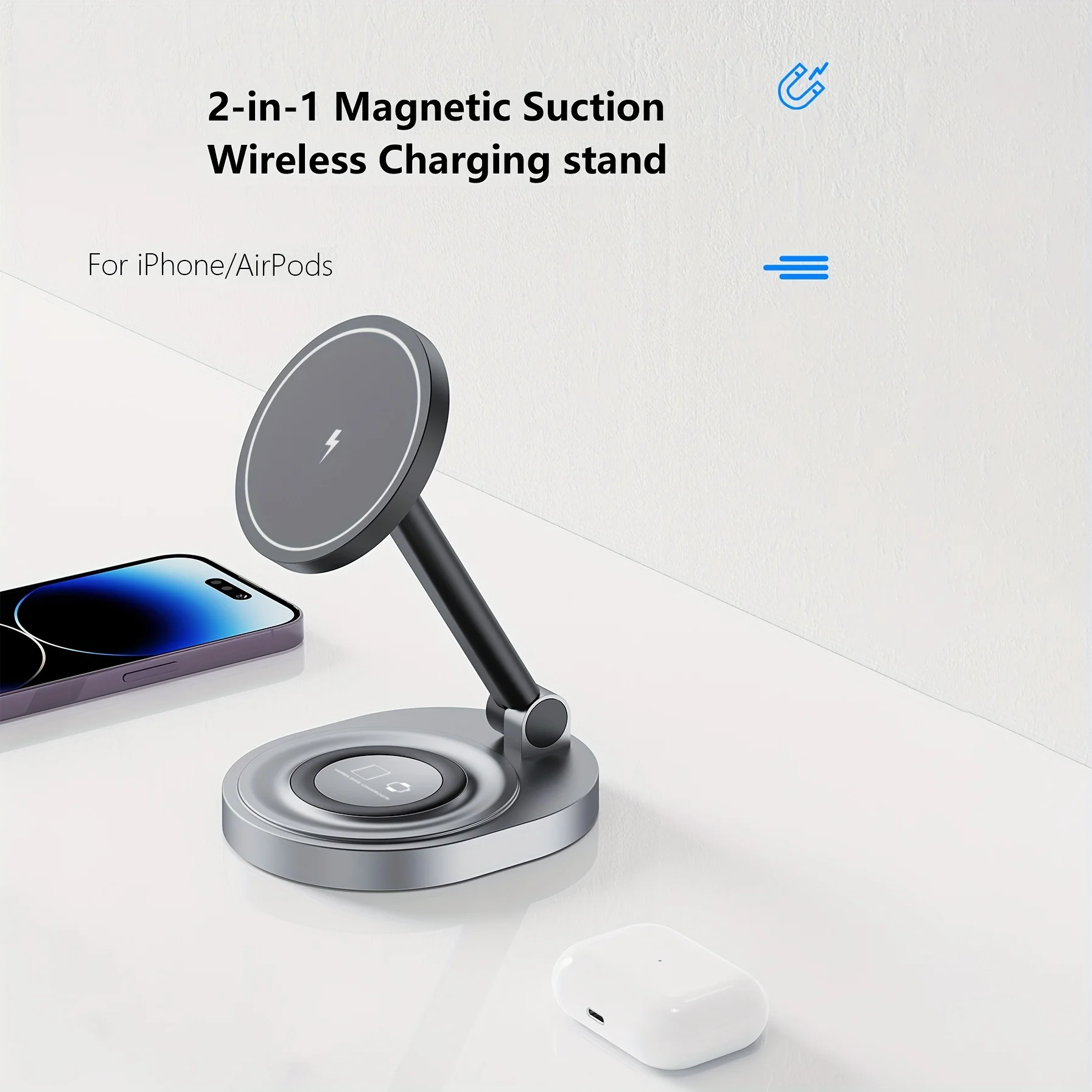 2 In 1 Magnetic Wireless Charg - Watch Charger Cable review and price