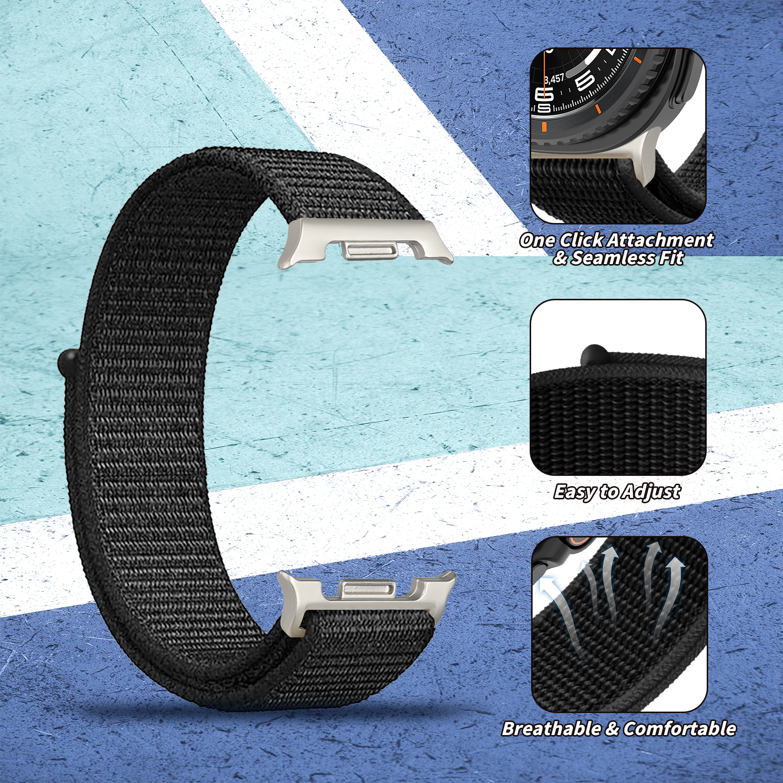Nylon Loop for Samsung Watch 8 - Smartwatch Watch Accessories For Women review and price