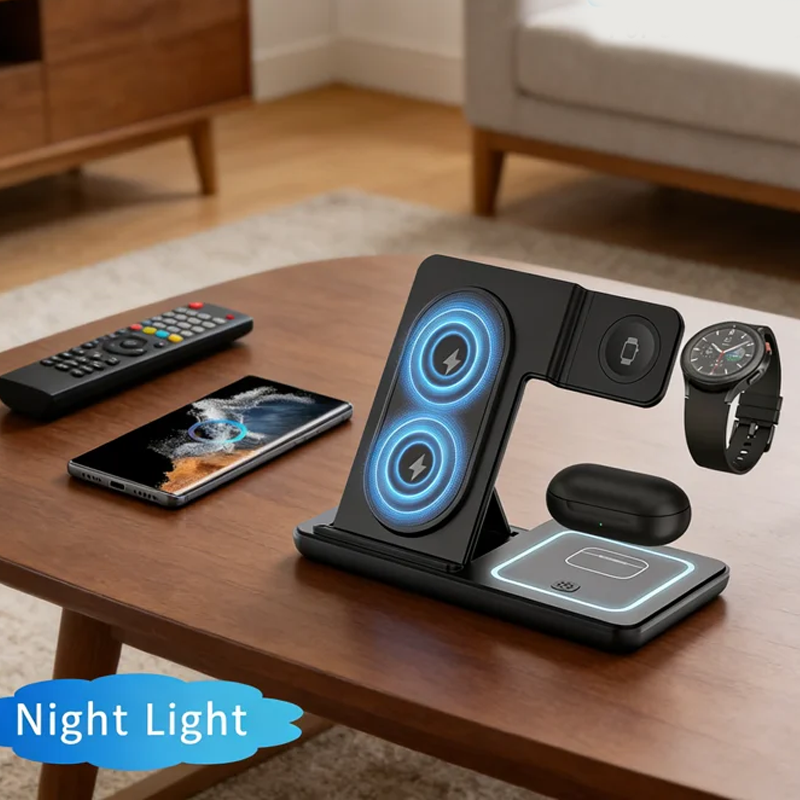 3 In 1 Foldable Wireless Charg - Watch Charger Cable review and price