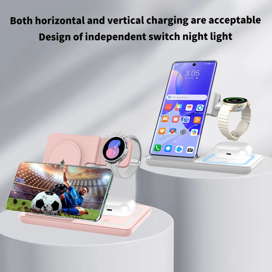 3 In 1 Foldable Wireless Charg - Watch Charger Cable review and price