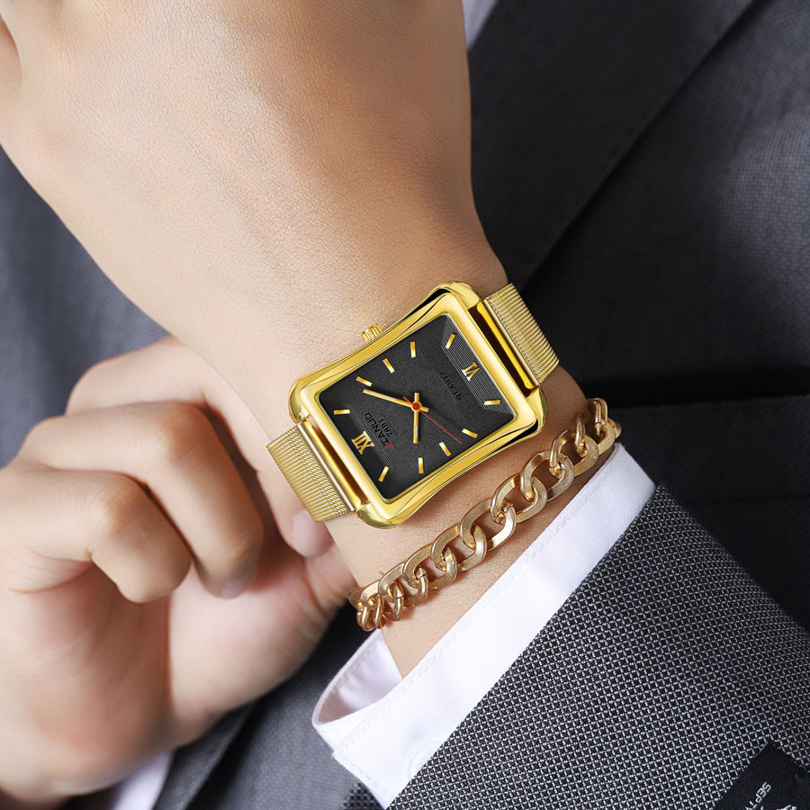 2024 New Trendy Men's Square W - Stainless Mesh Band review and price